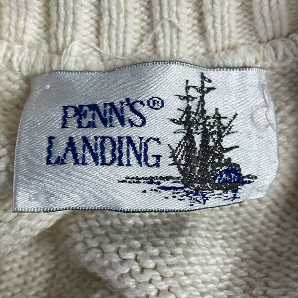 Penns Landing Men’s Crew Neck Sweater, Size XL, Cream - Picture 8 of 8